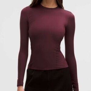 Lululemon Nulu Long Sleeve Garnet XS